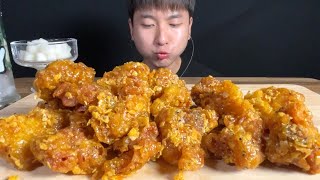 SUB 교촌 신메뉴 교촌 옥수수 순살 리얼사운드 먹방ㅣKyochon Corn Chicken ASMR EATING SOUNDS MUKBANG [upl. by Arlon910]