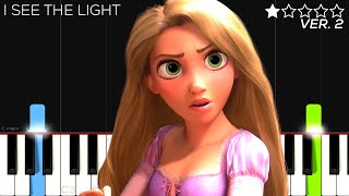 Disney  Tangled  I See The Light  EASY Piano Tutorial [upl. by Lustig330]