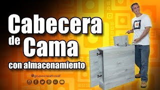 Cabecera de cama con almacenamiento  Muebles de melamina  DIY [upl. by Viveca]