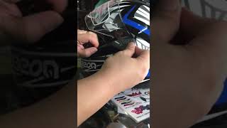 showing how to open the beon flip up helmet visor [upl. by Wolf]