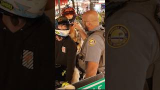 Biketoberfest cop show Pulled over for full face helmet but having visor up makeitmakesense [upl. by Adnoved606]