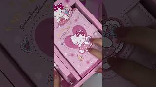 OLHA POR DENTRO 😍 asmr papelaria stationery hellokitty sanrio luxo caderno estudos [upl. by Asiral]