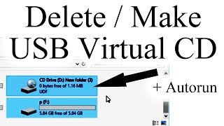 Delete USB Virtual CD Drive Delete CDFS Partition amp Make USB Virtual CD Drive  Autorun [upl. by Nnylatsyrc777]