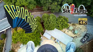 2021 Acrophobia Drop Tower On Ride 4K POV Six Flags Over Georgia [upl. by Gilmour468]