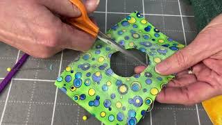 learn about reverse appliqué for quilting and how to make easy perfect circles for applique [upl. by Ahtanamas501]