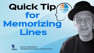 Acting Tips  Quick Tip for Memorizing Lines actingtips coaching [upl. by Rape156]