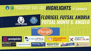 HIGHLIGHTS  Florigel Futsal Andria vs Monte SantAngelo [upl. by Oihsoy]