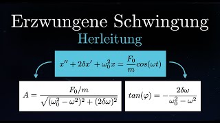 HERLEITUNG der Erzwungenen Schwingung Differentialgleichung  Schwingungen 11 von 12 [upl. by Ynattirb]