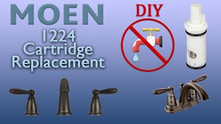 Moen 1224 Cartridge Replacement DIY Fixing your leaking faucet [upl. by Searcy]