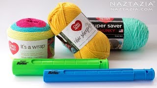 REVIEW of NEW RED HEART Yarn and SUSAN BATES Stitch Holder  by Naztazia [upl. by Penn]