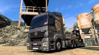 Euro Truck Simulator 2 Mercedes Benz Axor 1843 Truck Mods Real Sound 151 POV Play｜Vanilla Map ＃89 [upl. by Camilla784]