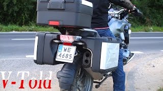 BMW R 1200 GS Akrapovic vs stock exhaust sound [upl. by Noicnecsa]