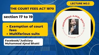 Court fees2Sections 17 to 19 of The Court Fees Act 1870 [upl. by Eniluj]