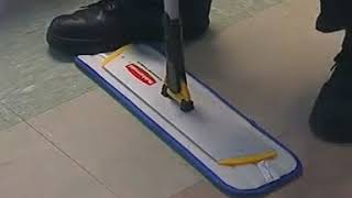 Rubbermaid Microfiber How to wet mop a room DAT [upl. by Elleirda]