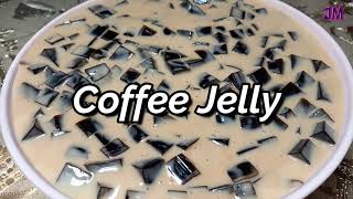 SUPER CREAMY COFFEE JELLY SALAD  EASY BLACK GULAMAN DESSERT  HOW TO MAKE GULAMAN JELLY SIMPLE STEP [upl. by Atiram919]