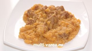 Гороховая каша с мясом в мультиварке Редмонд как приготовить горошницу [upl. by Rasla]