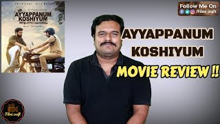 Ayyappanum Koshiyum Malayalam Movie Review by Filmi craft Arun  Prithviraj  Biju Menon  Sachy [upl. by Anelav]