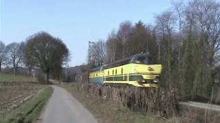 BelgianGerman Freight Trains SNCB 5500 HLD55 2800 chemin de fer spoorwegen bahn [upl. by Pinto56]