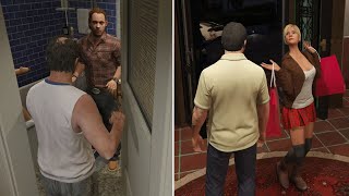 GTA 5  All 88 HOUSE SCENES And DIALOGUES Michael Franklin Trevor  RARE MOMENTS [upl. by Conni]