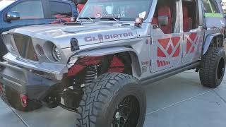 Jeep Gladiator SEMA Show 60s Retro Front End Kit Reveal [upl. by Akirdnahs]