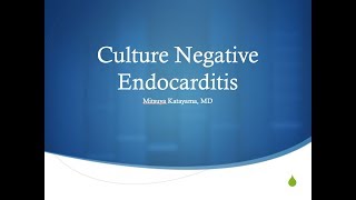 Culture Negative Endocarditis  Mitsuya Katayama MD [upl. by Bore458]