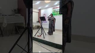 Prof Asha Nangalia singing a song Dhire dhire machal  in my organisation [upl. by Seuqramed458]