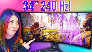 ASUS ROG OLED 34” Ultrawide 240 Hz Gaming Monitor is EPIC [upl. by Yasui]