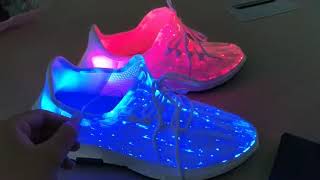 LED Shoes High Grade LED Fiber Flashing Shoes Lighting Shoes [upl. by Eniamraj]