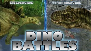 DINO BATTLES  Stegosaurus vs Tyrannosaurus [upl. by Zimmermann]