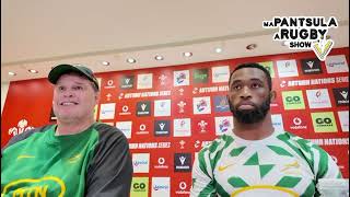 Siya Kolisi and Rassie Erasmus after defeating Wales [upl. by Hutchings]