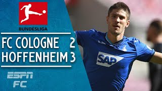 Andrej Kramaric hits a hat trick in Hoffenheim’s win over FC Cologne  ESPN FC Bundesliga Highlights [upl. by Remled]