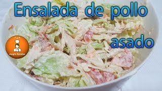 Ensalada de pollo asado  Receta fácil para aprovechar el pollo asado que ha sobradoampisrecetas [upl. by Rella35]