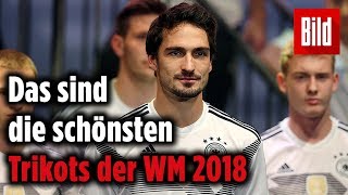 FußballWeltmeisterschaft – Das sind die schönsten Trikots bei der WM 2018 [upl. by Semyaj]