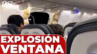 EXPLOTA la VENTANA de un AVIÓN en pleno vuelo por un PROBLEMA de DESPRESURIZACIÓN [upl. by Naihtniroc]