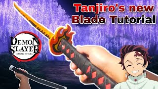 How to make tanjiros new Nichirin blade cardboard DIY  Demon Slayer kimetsu no yaibadiyanime [upl. by Chatwin]