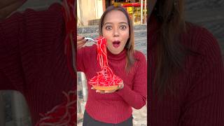 Red colour food challenge for 24 Hours 😱😱 [upl. by Ashia878]