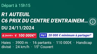 Yan Pronostic Pmu Quinté Du dimanche 24 Nov 🍀 [upl. by Osnerol337]