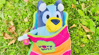 Best LEARNING Shapes BLUEY Soft Stuffed Toy Doll Sleeping Bag Story Time [upl. by Naveb245]