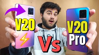 Vivo V20 vs Vivo V20 Pro Unboxing amp Full Comparison  Camera Speed Test 🔥 [upl. by Aihsenod]