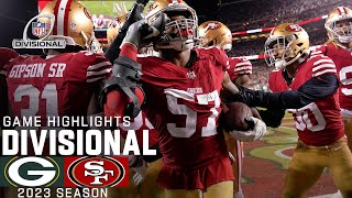 Green Bay Packers vs San Francisco 49ers Game Highlights  NFL 2023 Divisional Round [upl. by Ahsitil]