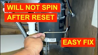 BADGER GARBAGE DISPOSAL WILL NOT SPIN AFTER RESET SOLVED [upl. by Haerr313]