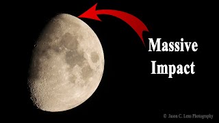 Massive Impact on Moon caught Live in Camera Nikon P1000  القمر تأثير هائل اشتعلت الحية [upl. by Hersch]