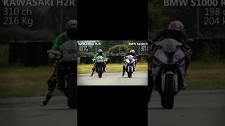 Kawasaki ninja h2r vs BMW S1000rr drag race 🔥dragrace bmw s1000rr h2r viral [upl. by Seugram880]