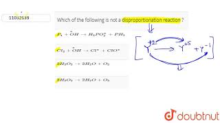 Which of the following is not a disproportionation reaction [upl. by Mace398]