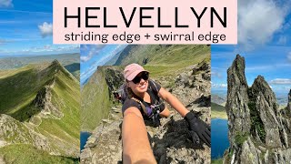 HELVELLYN  via Striding Edge  Swirral Edge ⛰️ [upl. by Oigroeg]