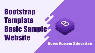 Bootstrap Template  Basic Sample Website [upl. by Eceirahs]