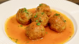 CÓMO HACER ALBONDIGAS EN SALSA DE TOMATE CASERA RECETA SALUDABLE Y DELICIOSA [upl. by Ellehcam]