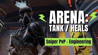 Arena PvP SWTOR TankHeals Game  Sniper  Engineering  PvP 75 [upl. by Nerad]