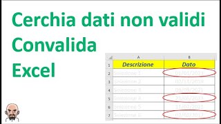 Cerchia dati non validi Convalida Excel [upl. by Adrian405]