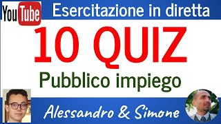 10 quiz in diretta con Simone Chiarelli ed il tecnicale di Alessandro Chiarelli 152024 [upl. by Elokkin]